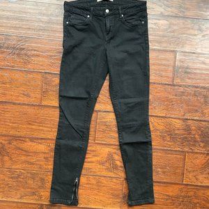 Vince Black Jeans with Zipper Detail